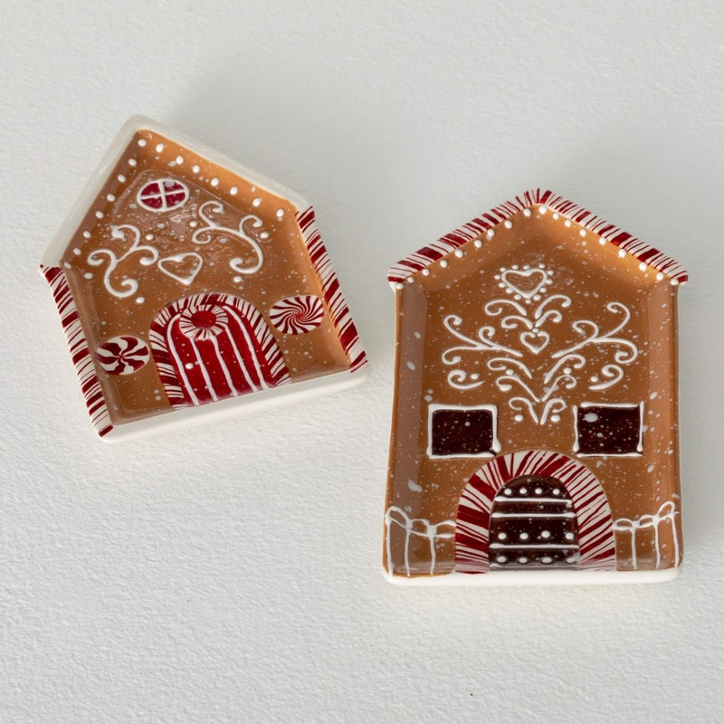 Gingerbread House Serving Tray- Set of 2