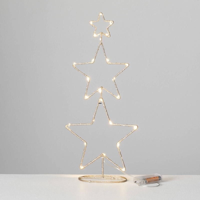 LED Stacked Gold Stars