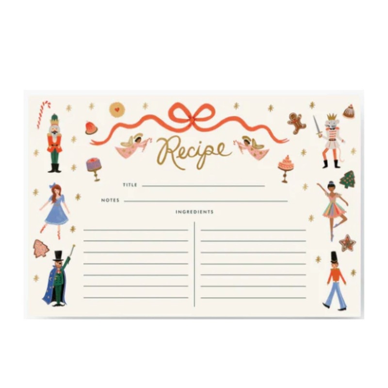 Nutcracker Recipe Cards