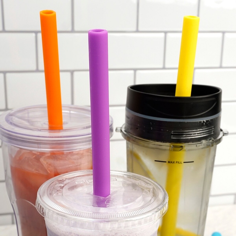 Silicone 10 Smoothie Straws – Set of 6