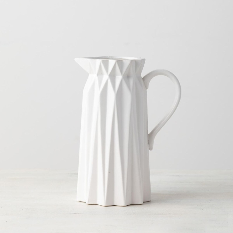 White Origami Pitcher