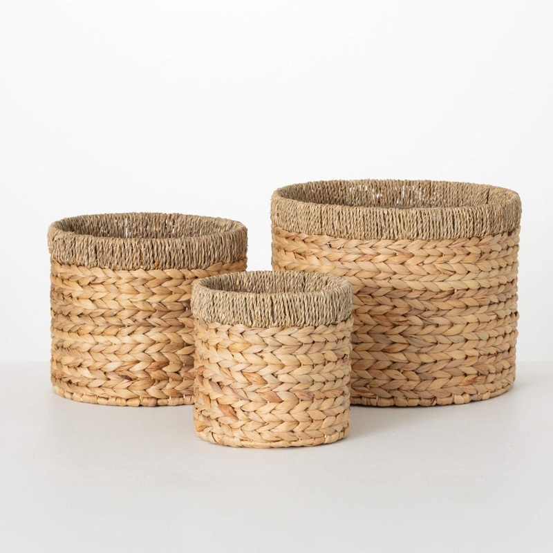 Woven Basket with Liner- Large