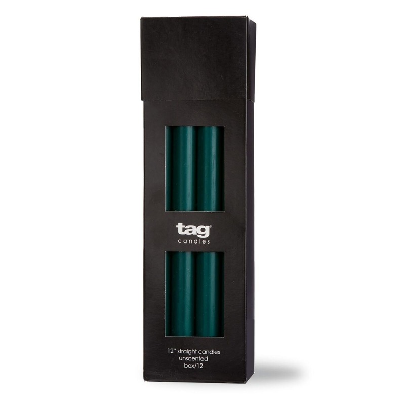12 Straight Candle – Dark Green