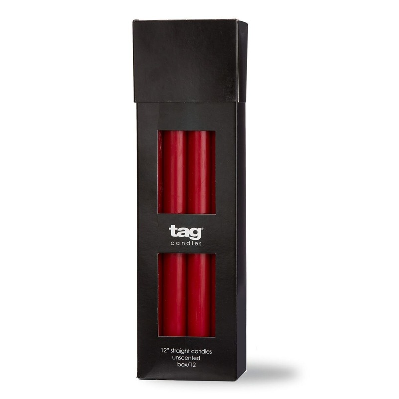 12 Straight Cranberry Candle