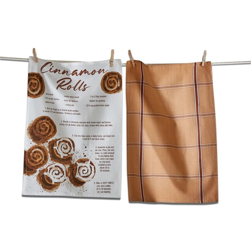 Cinnamon Roll Recipe Dish Towels – Set of 2