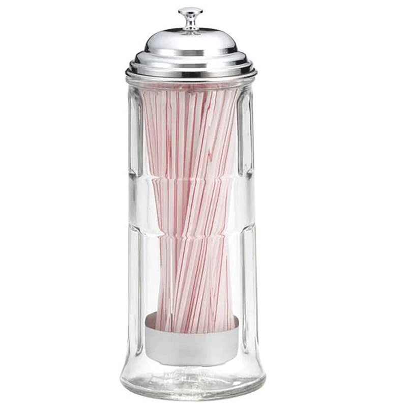 Clear Glass Straw Dispenser