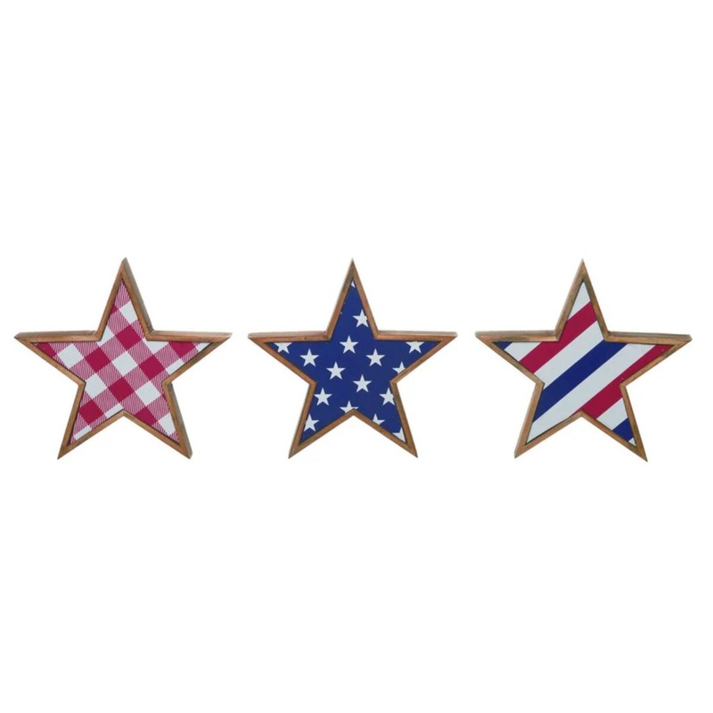 Wood Framed Pattern Star Decor