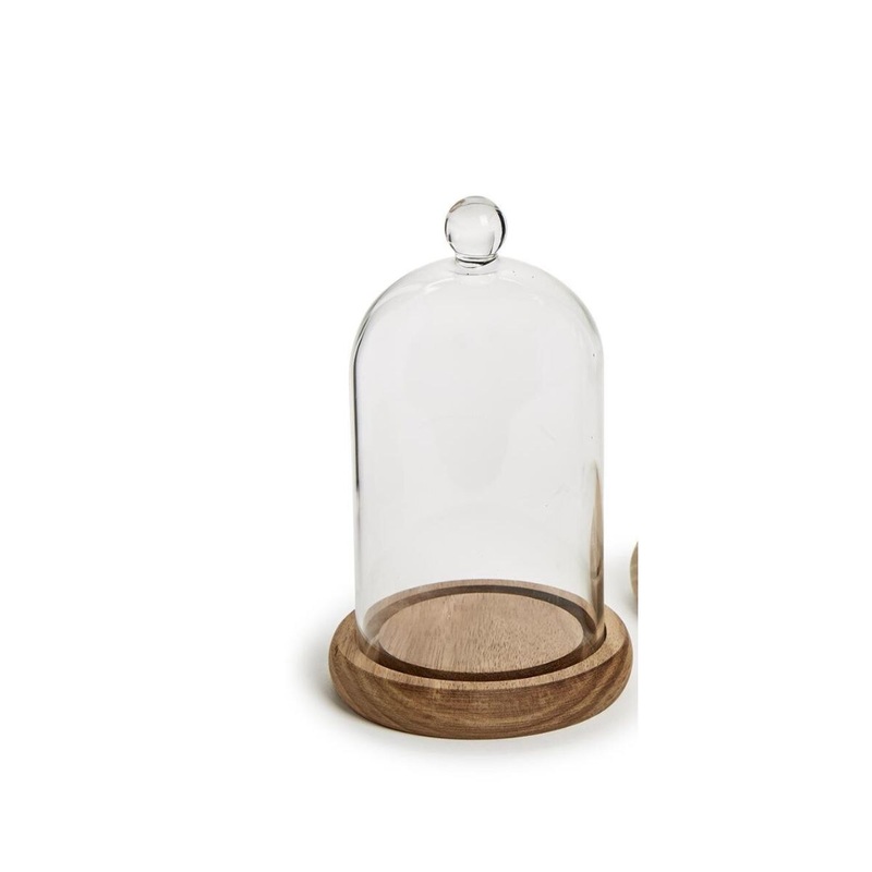 Cloche W/Wood Base- Small