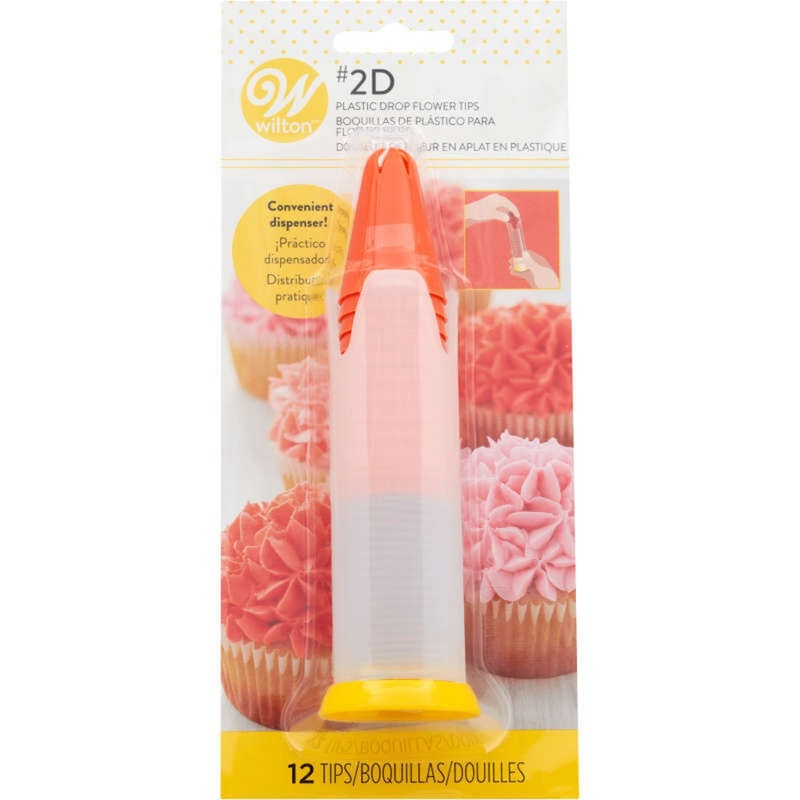 Disposable 2D Closed Star Piping Tip w/ Dispenser – 12 Count