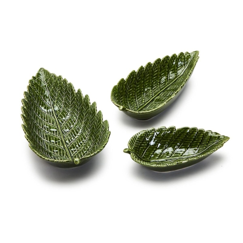 Fern Leaf Tid Bit Plates- Set of 3