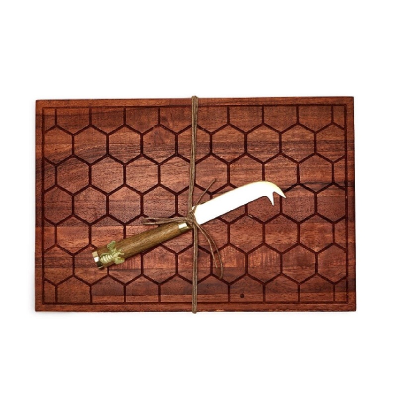 Golden Bee Serving Set w/Cheese Knife