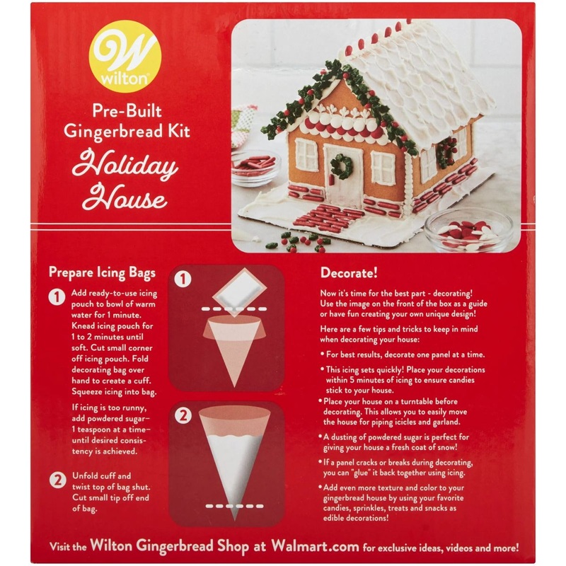 Pre-Built Holiday House Christmas Gingerbread Kit