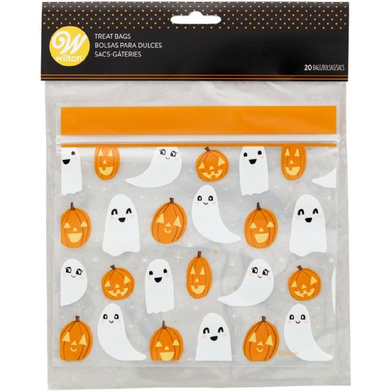 Resealable Ghost and Pumpkin Treat Bag