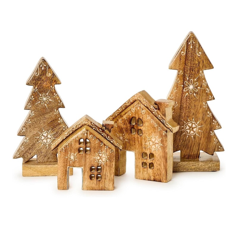 Sweet Season 4 pc Hand-Crafted (2 houses 2 trees)