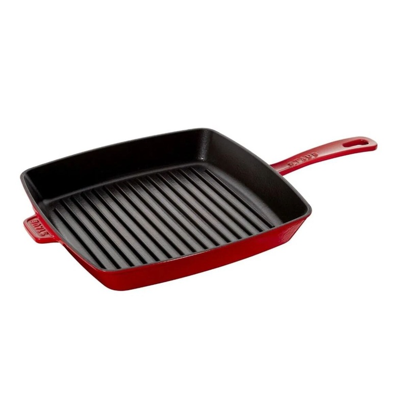 12 Cherry Grill pan Square Cast Iron