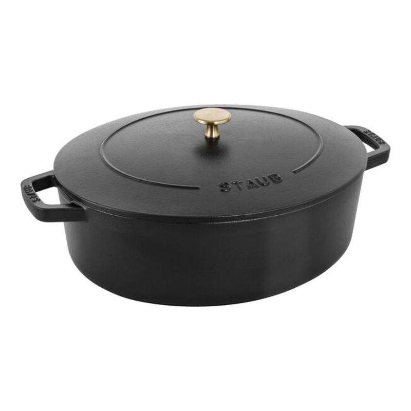6.25qt Matte Black Oval Dutch Oven