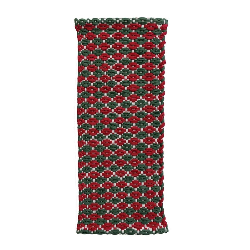 Hand-Woven Cotton Chindi Table Runner with Pattern