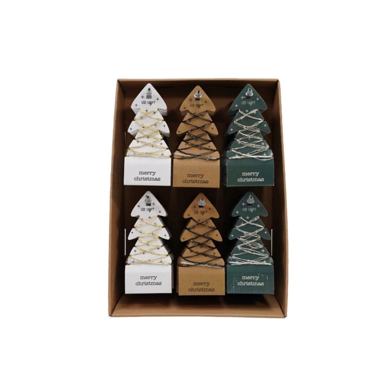 LED String Lights on Tree Shaped Display Cards