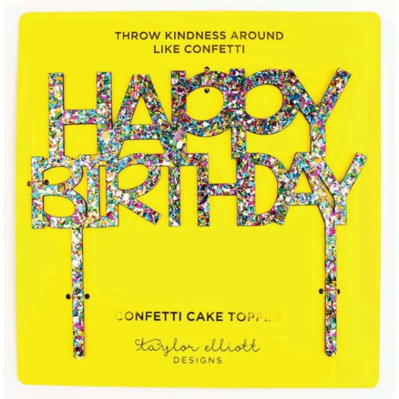 Cake Topper Happy Birthday Colorful