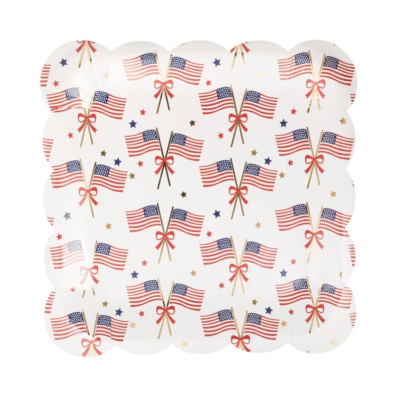 Flags Square Plate