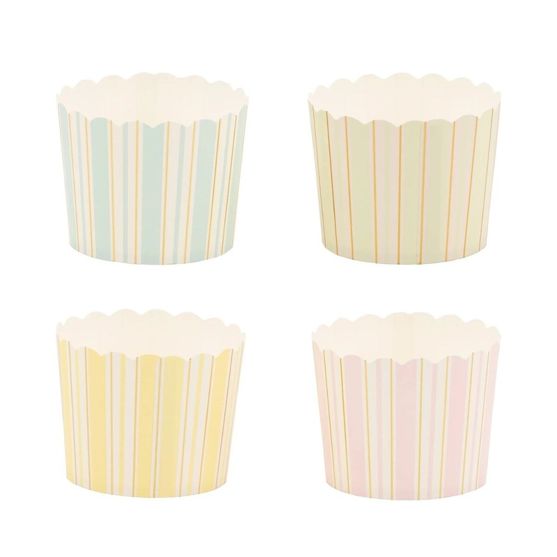 Foil Spring Pastel Stripe Baking Cup