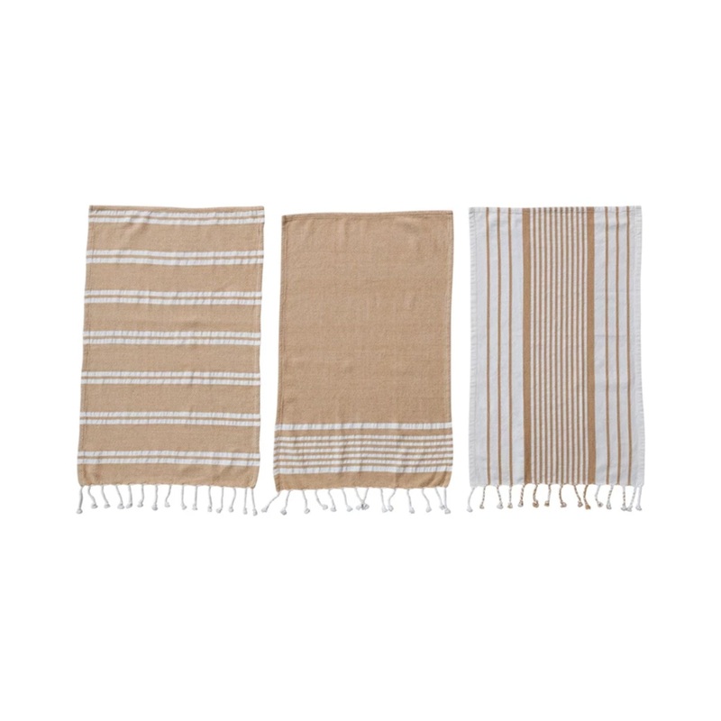 Kitchen Towel w/Stripes & Tassels