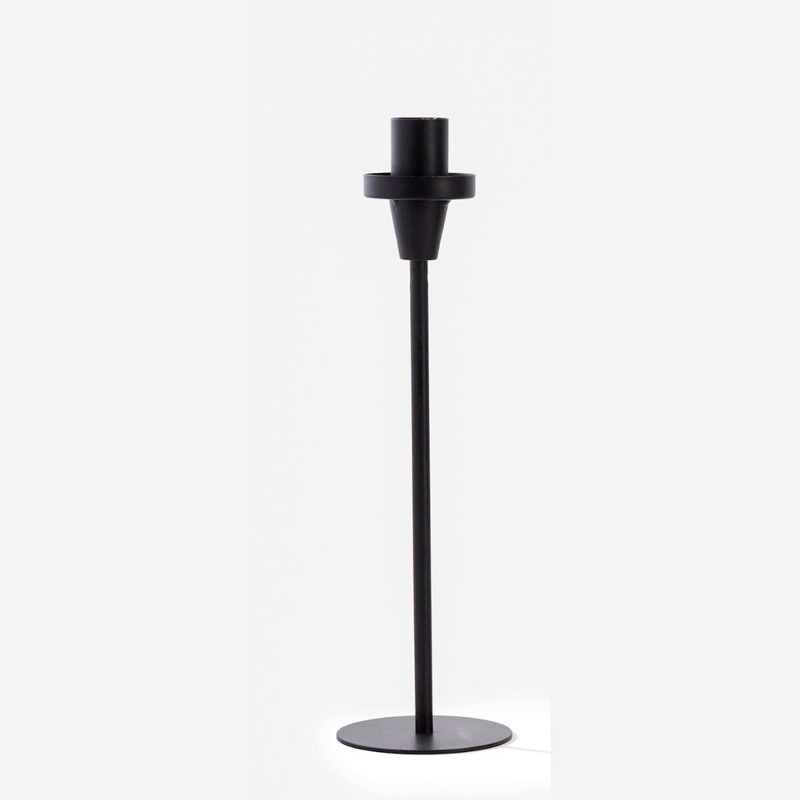 Large Black Metal Candle Holder(dis)