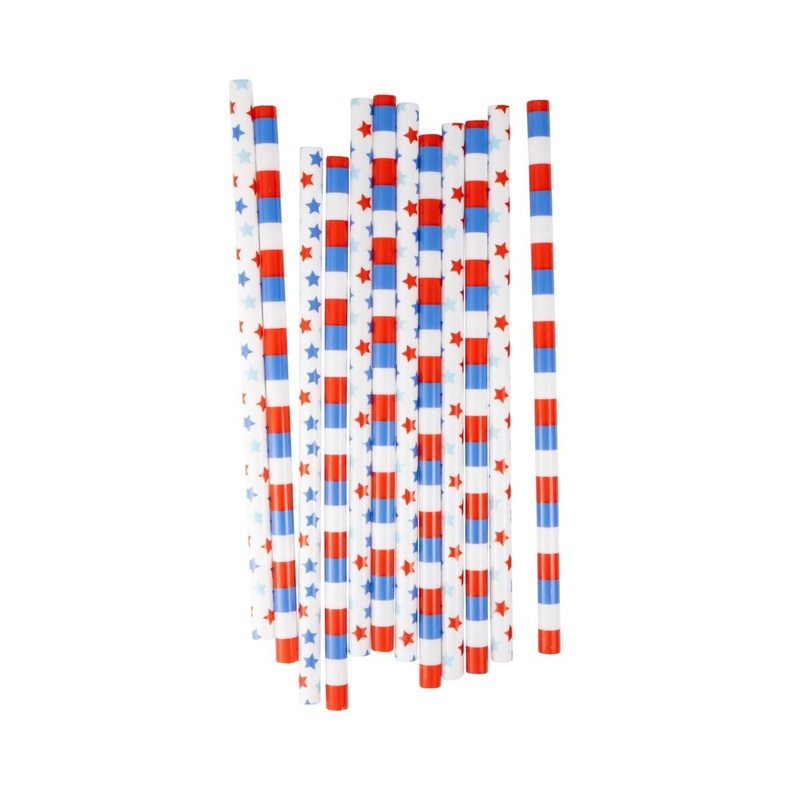 Patriotic Stars Reusable Straws