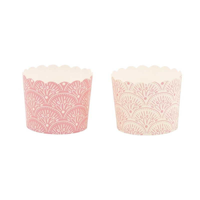 Pink Wave Pattern Baking Cup