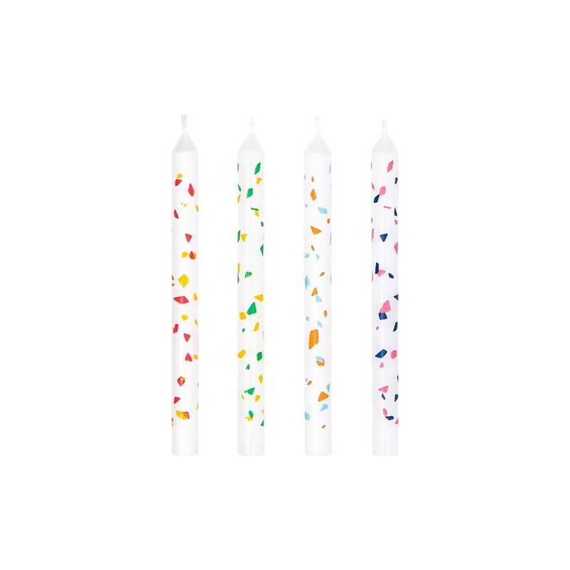 Printed Candles Multicolor Confetti