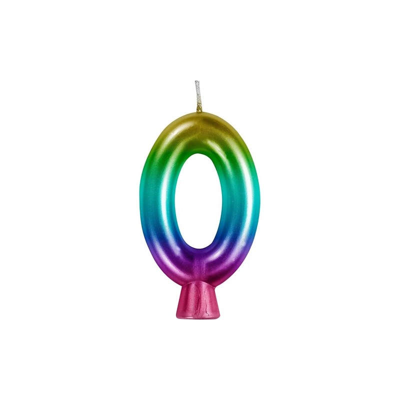 Rainbow Metallic Candles 0