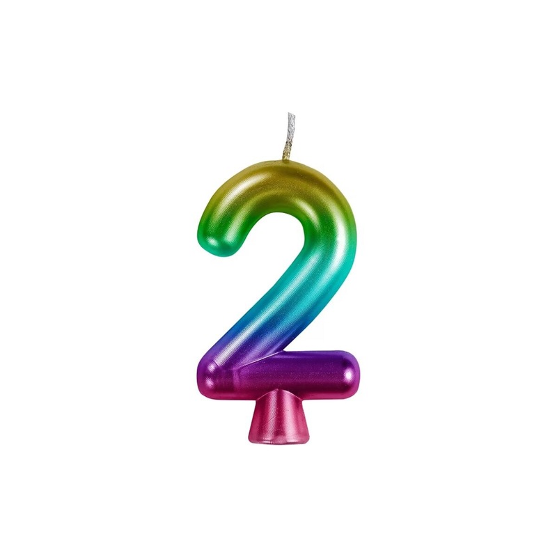 Rainbow Metallic Candles 2