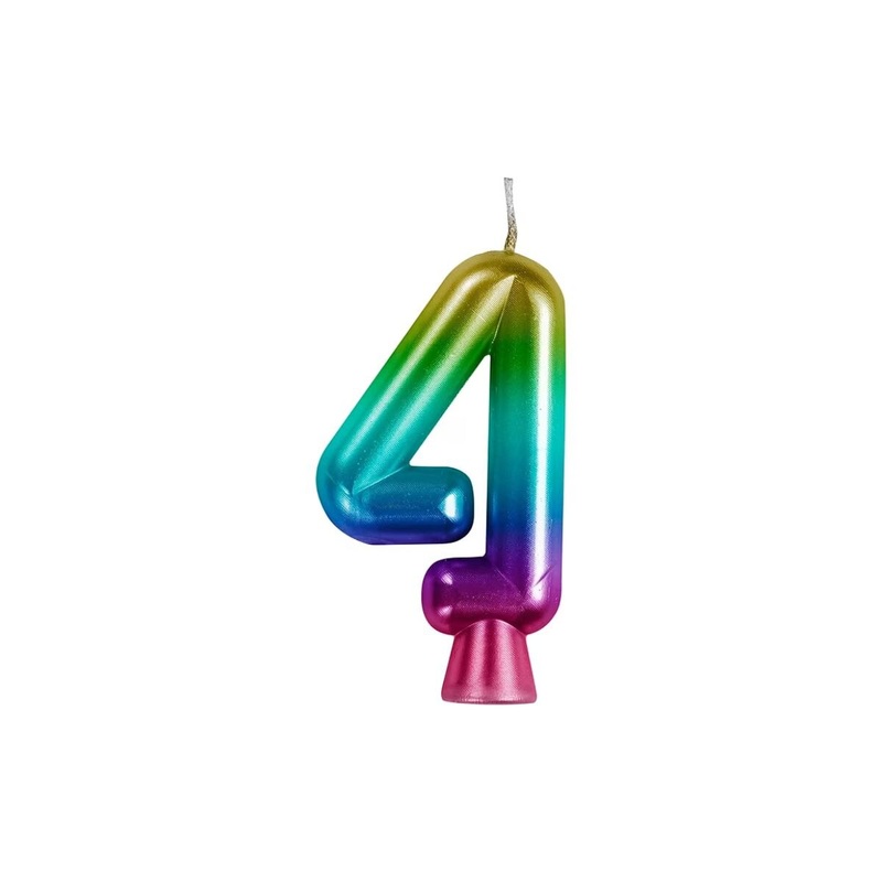 Rainbow Metallic Candles 4