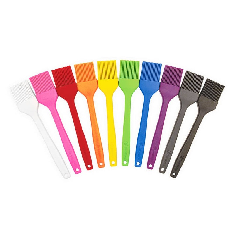 Silicone Brush Hi-Temp 12|Red|Pink|Orange|Yellow|Green|Blue|Purple|White|Charcoal|Black
