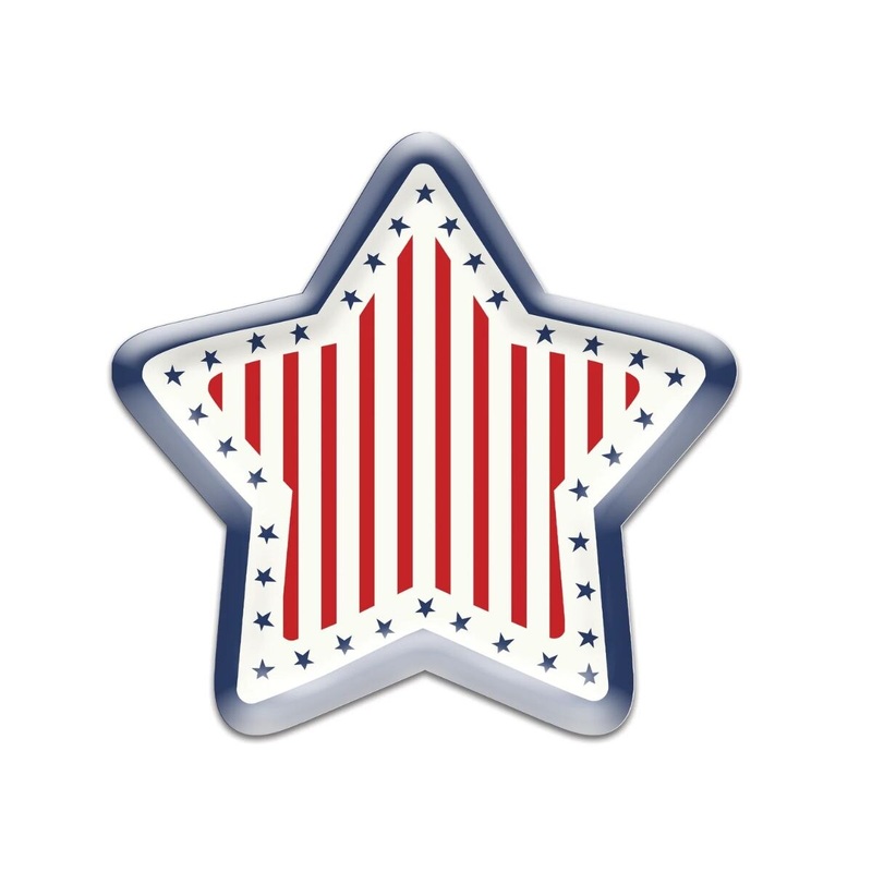 Stars and Stripes Star Shaped Plate
