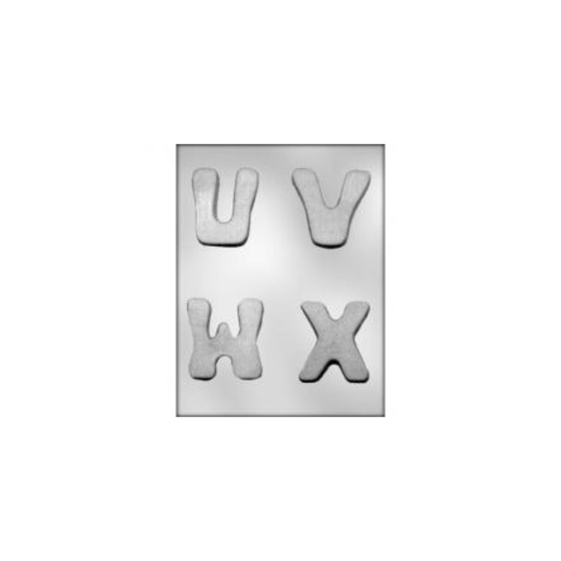 Candy Mold U V W X 2 3/4 Letters (dis)