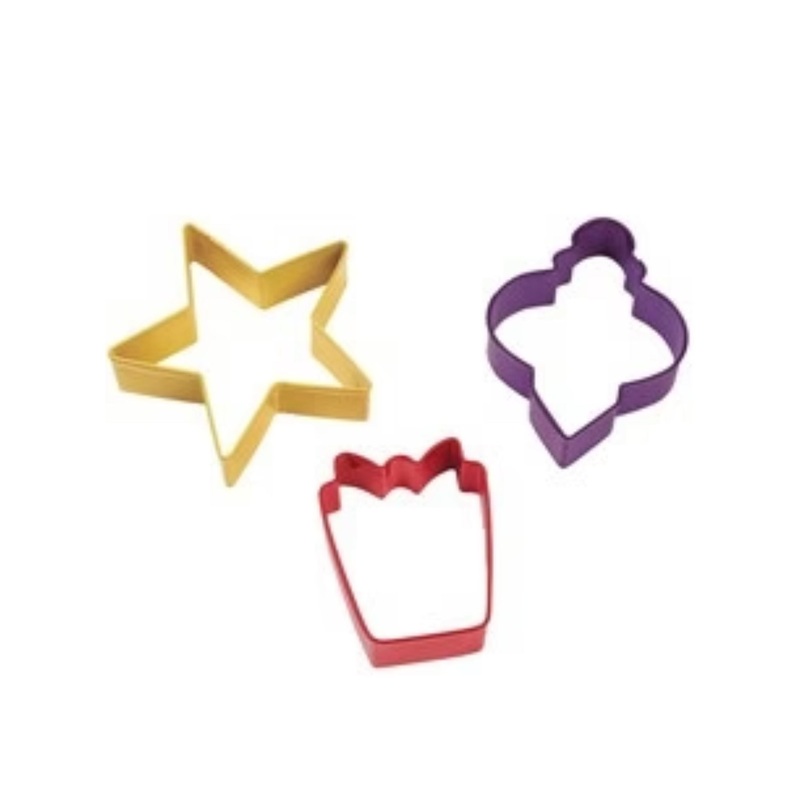 Cookie Cutter Set Holiday Colored 3-Pc.