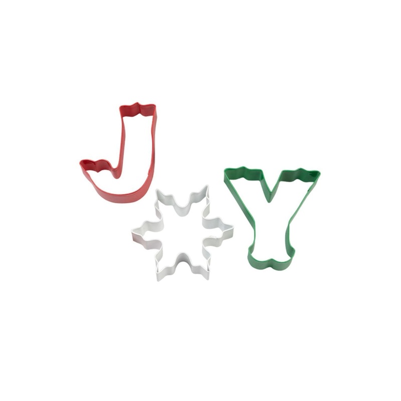 Cookie Cutter Set Joy 3 Pc Metal