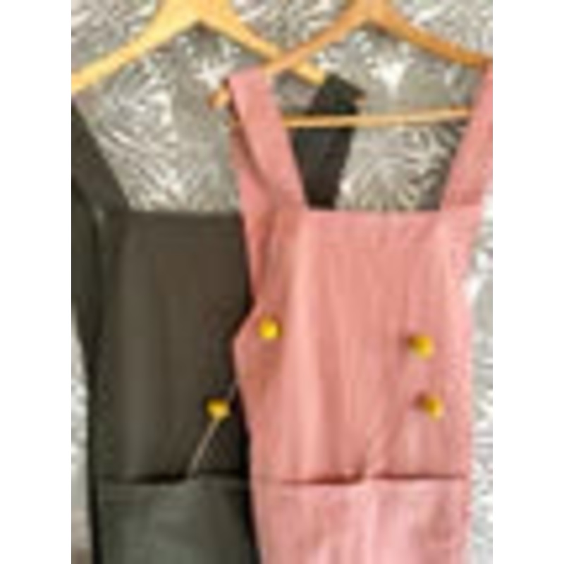 Cross Back Apron Dusty Rose Pink