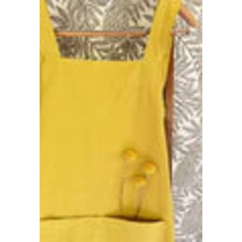Cross Back Apron Mustard Yellow