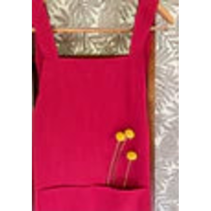 Cross Back Apron Raspberry Red
