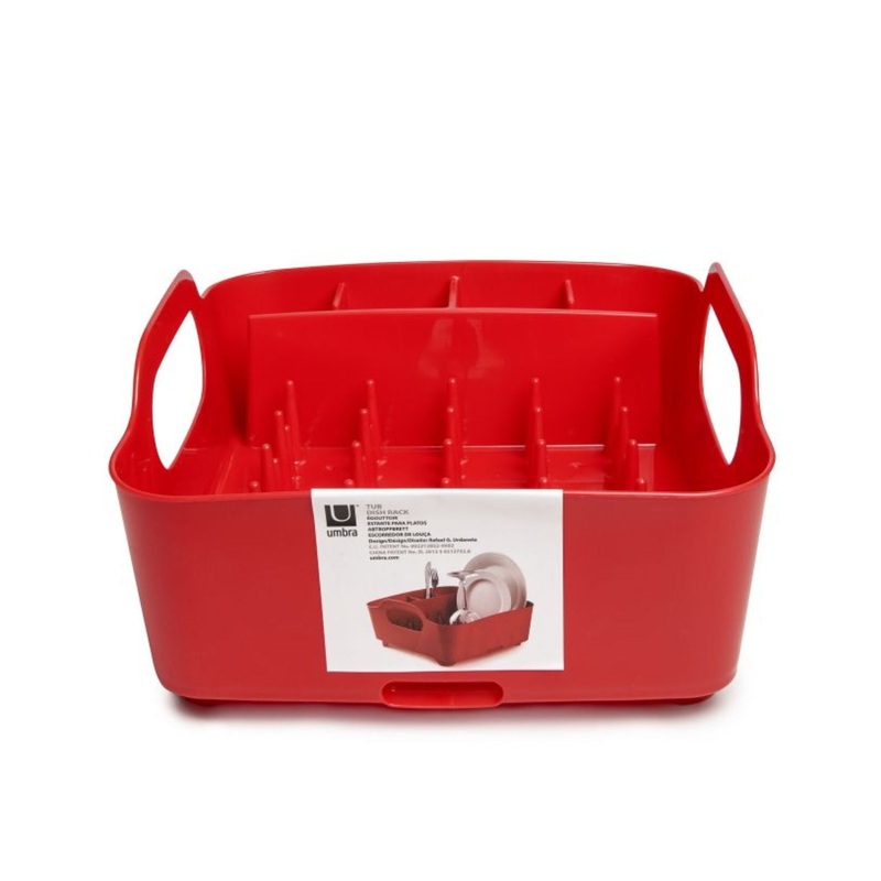 Dish Rack Tub Red