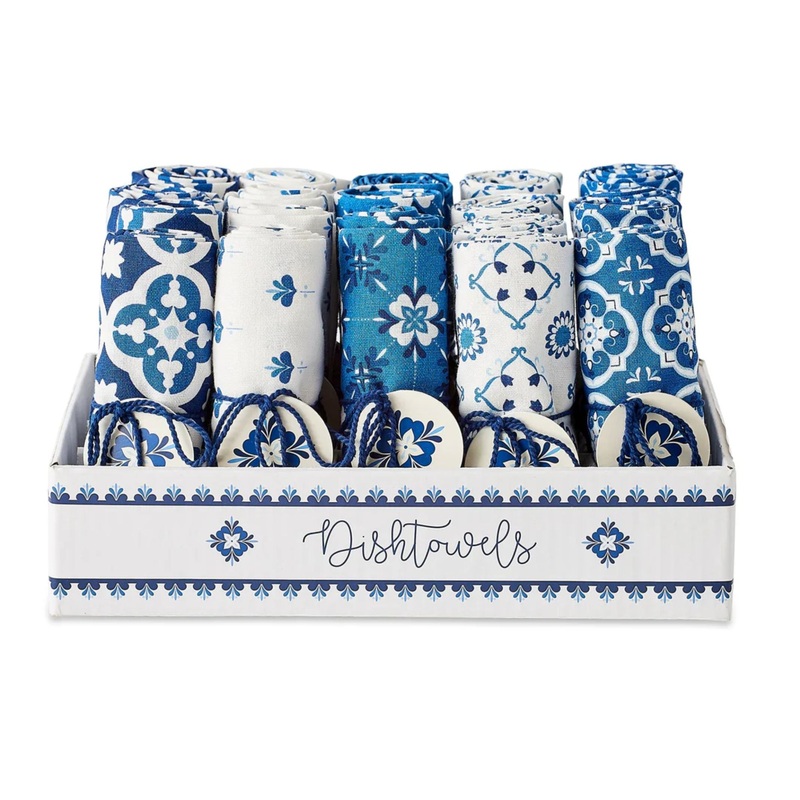 Dish Towel Blue Patterns