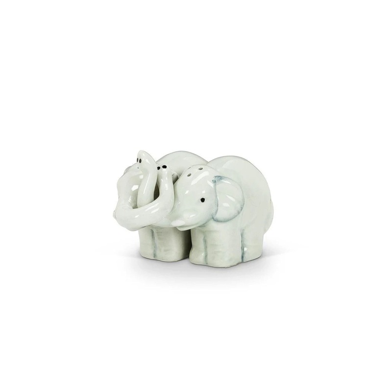 Salt/Pepper Shakers Hugging Elephants