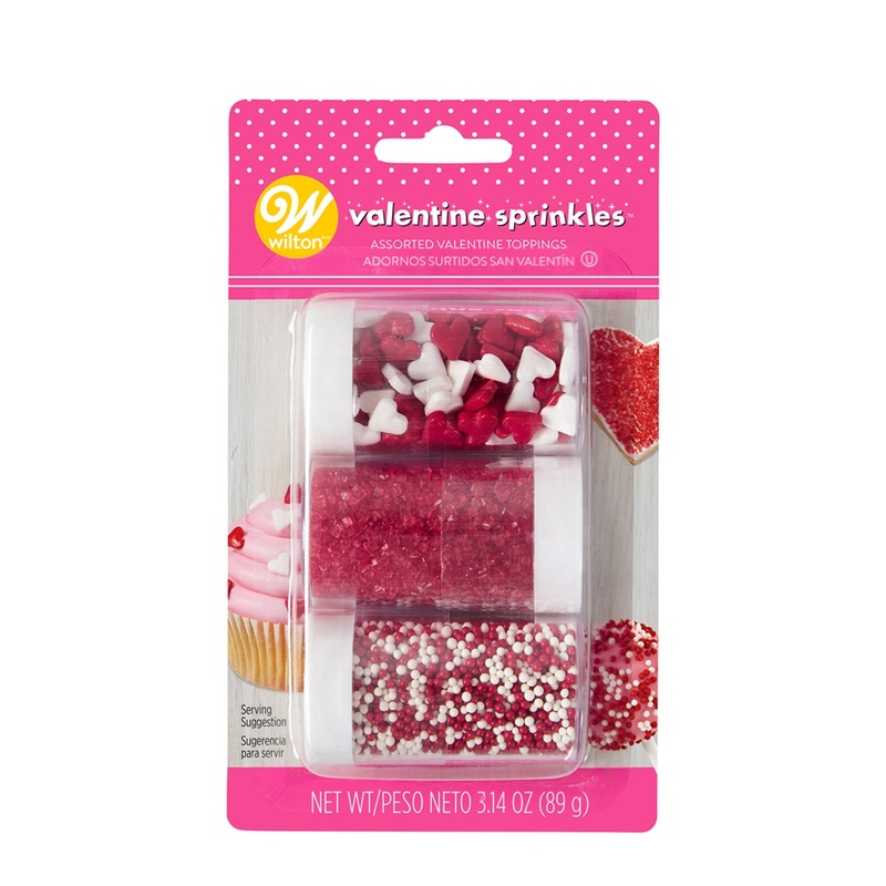 Valentine Sprinkles Assorted 3pk