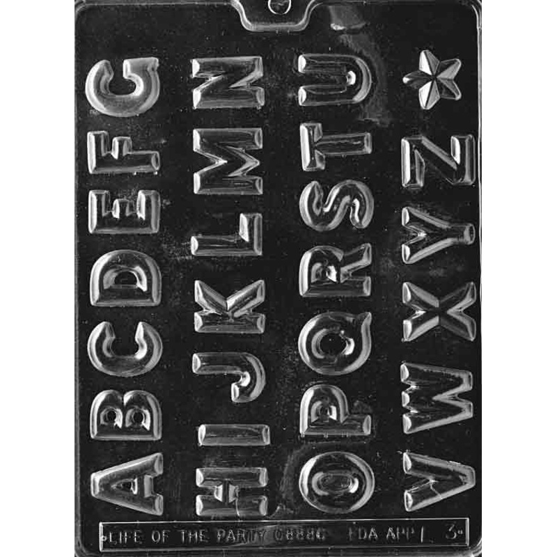 Candy Mold Alphabet 1-1/4