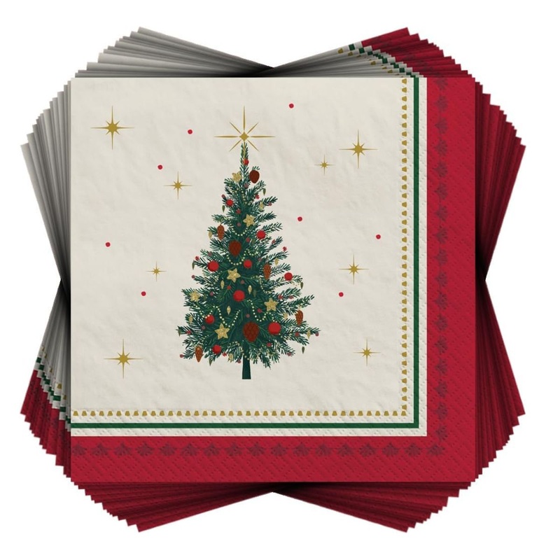 Dinner Paper Napkin Elegant Evergreen (dis)