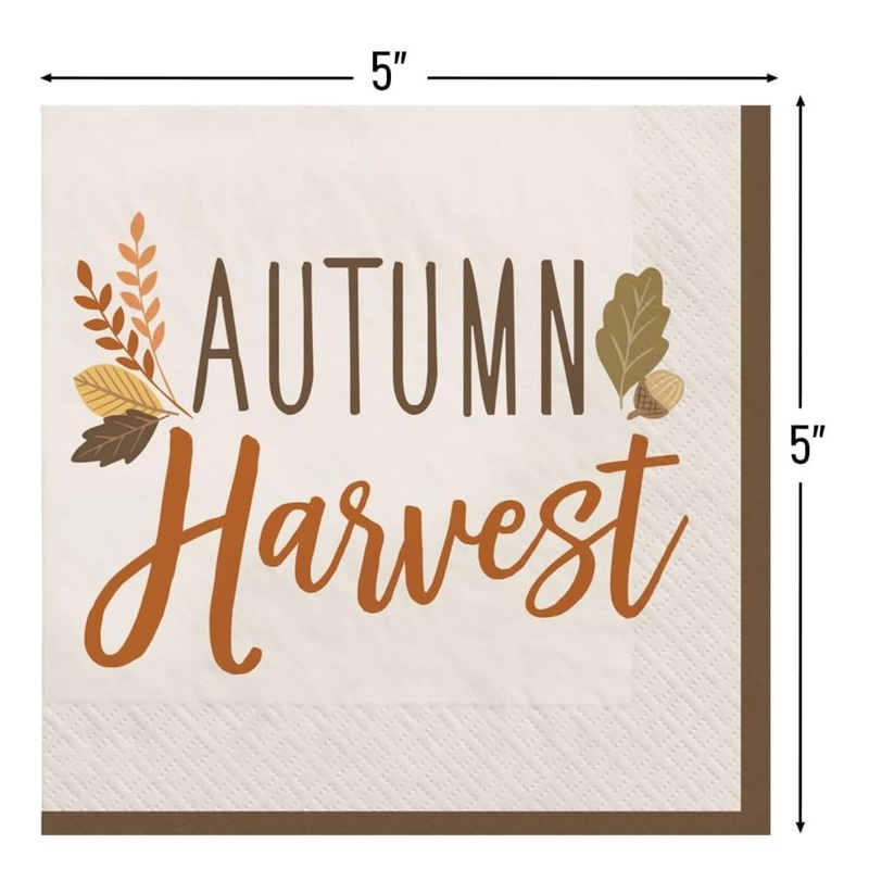 Golden Autumn Beverage Napkin