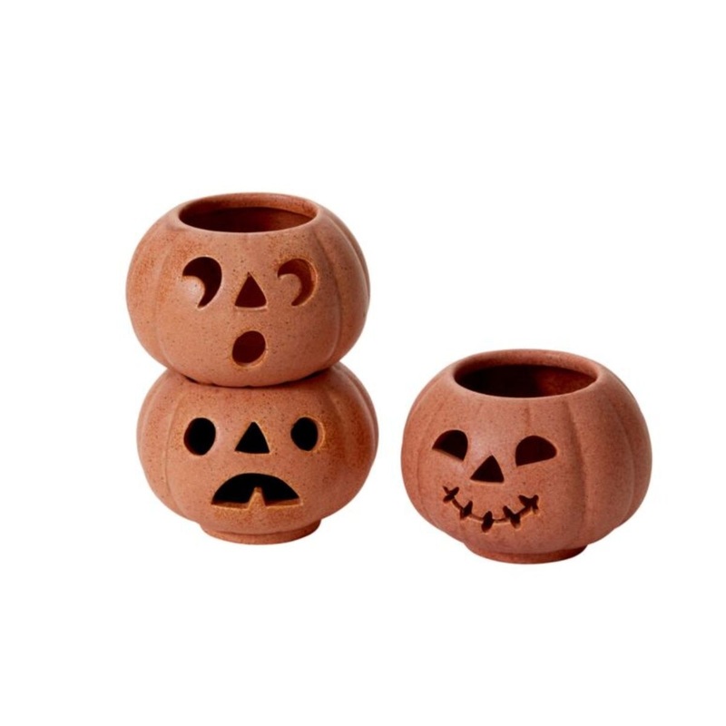 Grinning Pumpkin Votive Set