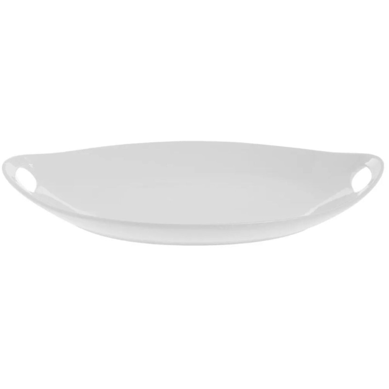 L 15 x W 9.25 x H 2.25 Oval Platter W/ Handles